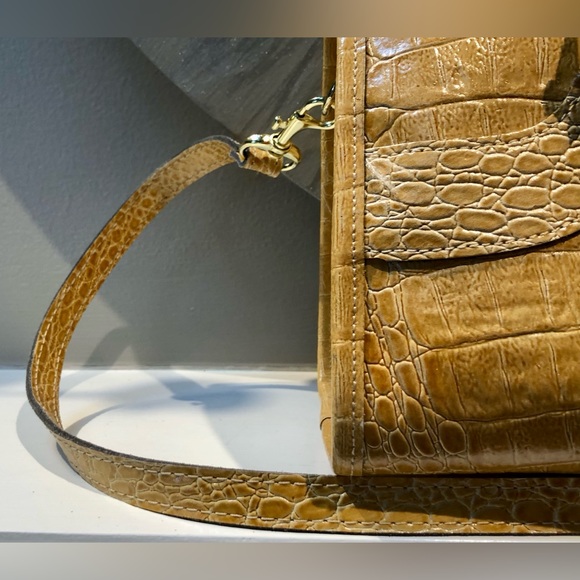 Vintage Vivace’ shoulder satchel. Embossed tan leather, beautiful condition - Picture 7 of 15